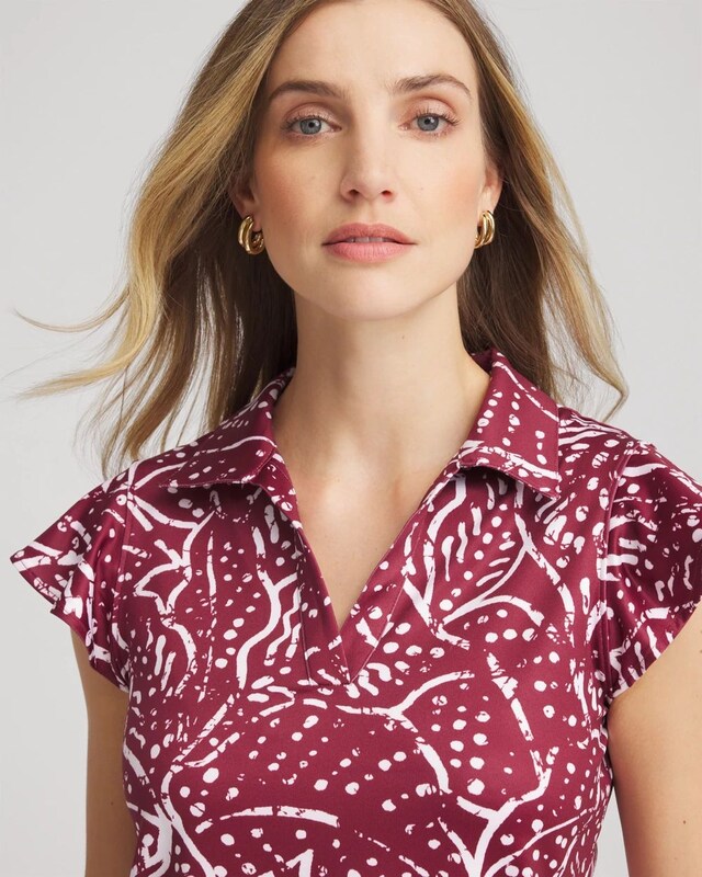 Zenergy UPF Printed Polo Top - image 4